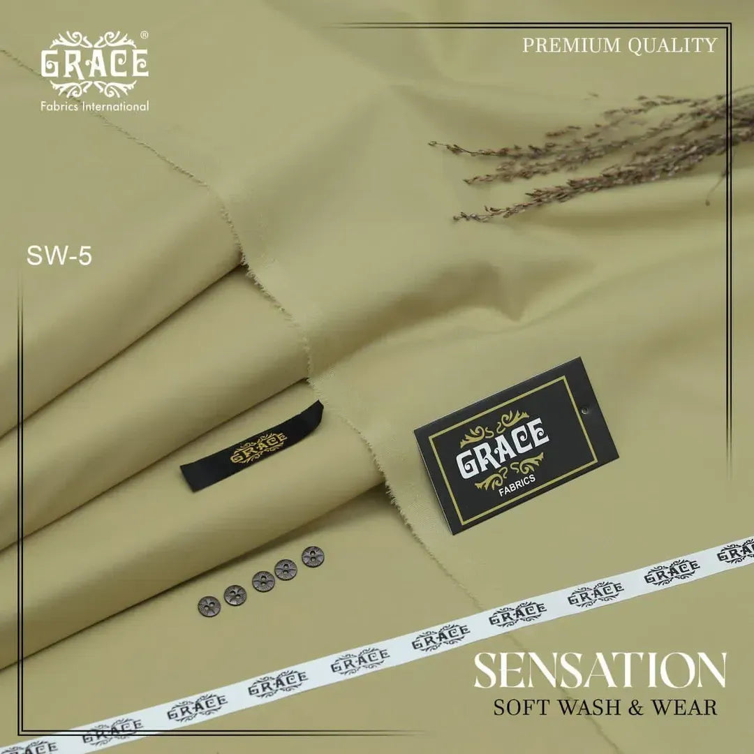 Men Wash & Wear Green Suit All Season