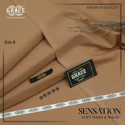 Men WMen Wash & Wear Green Suit All Seasonash & Wear Plain Suit Brown All Season