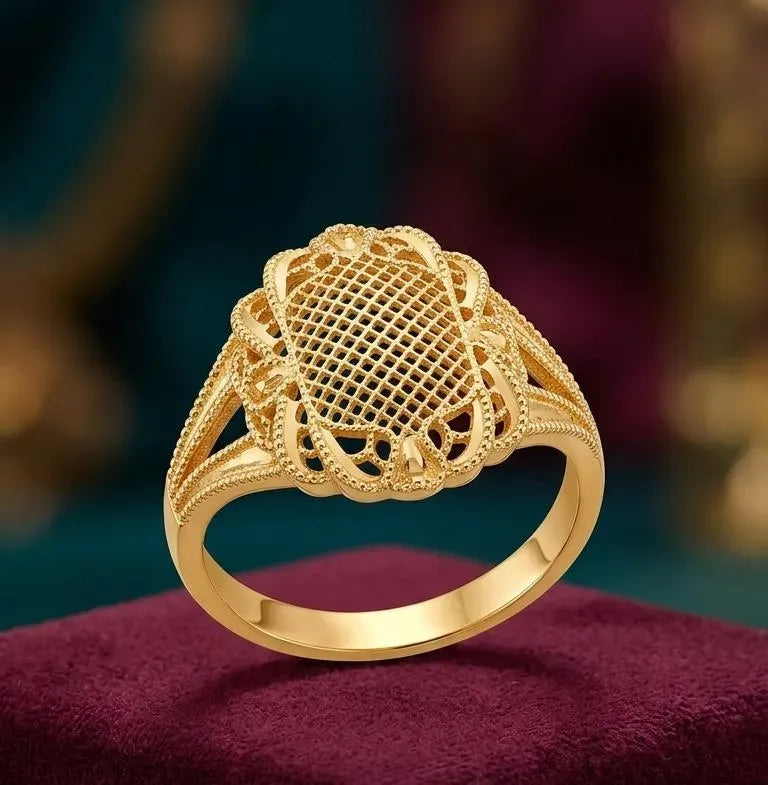 Golden Vintage Wedding Ring for Women