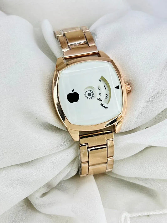 Women's Square Dial Watch with Rose Gold Bracelet