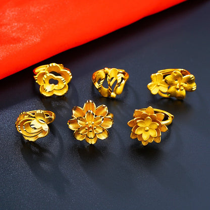 Golden Vintage Wedding Ring for Women