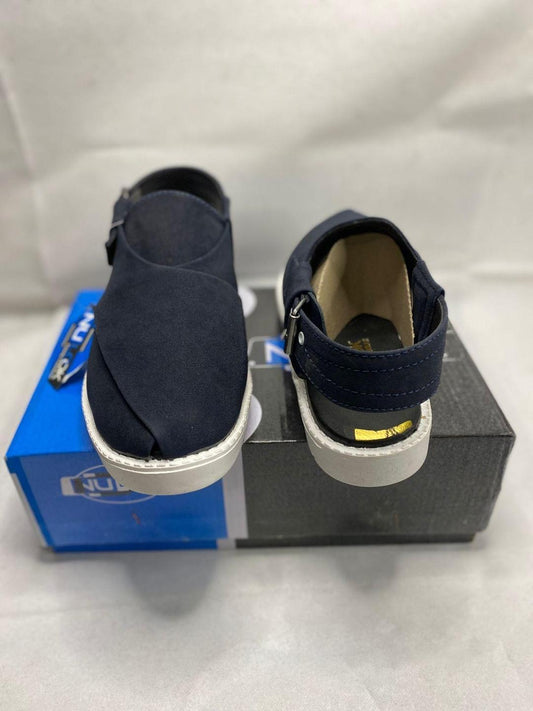 Men Suede Sandals Blue Wedding Office Casual