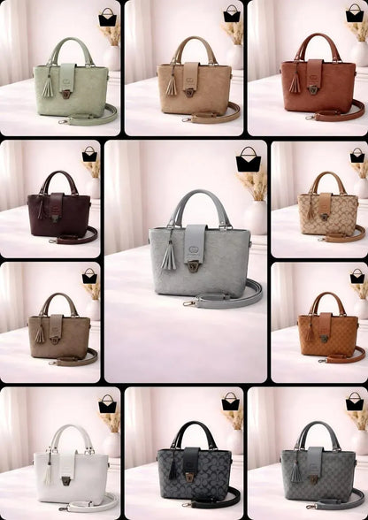 Women's Leather Plain Shoulder Bag