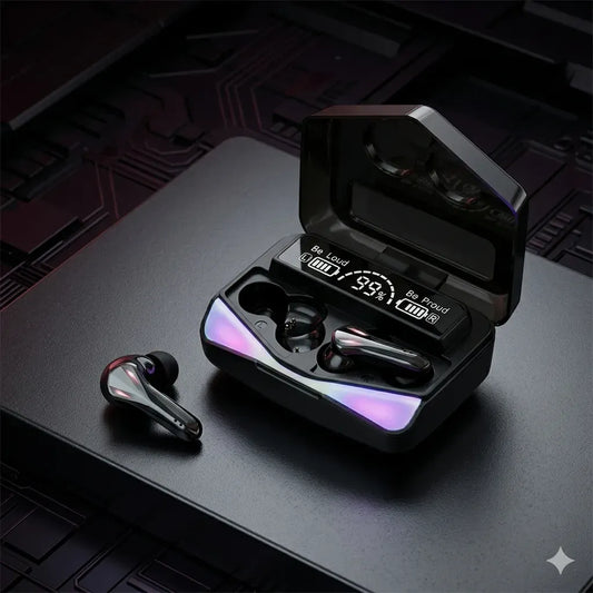 M28 Wireless Earbuds Black Bluetooth 5.3 with LED Display
