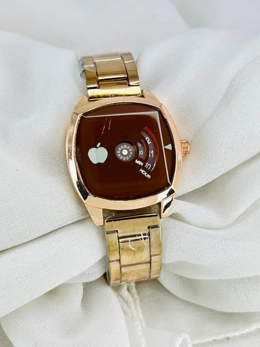 Women's Square Dial Watch with Rose Gold Bracelet