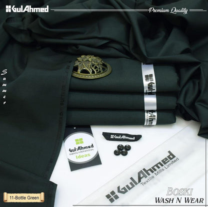 Green Wash & Wear Suit for Men Winter Eid Formal Wear
