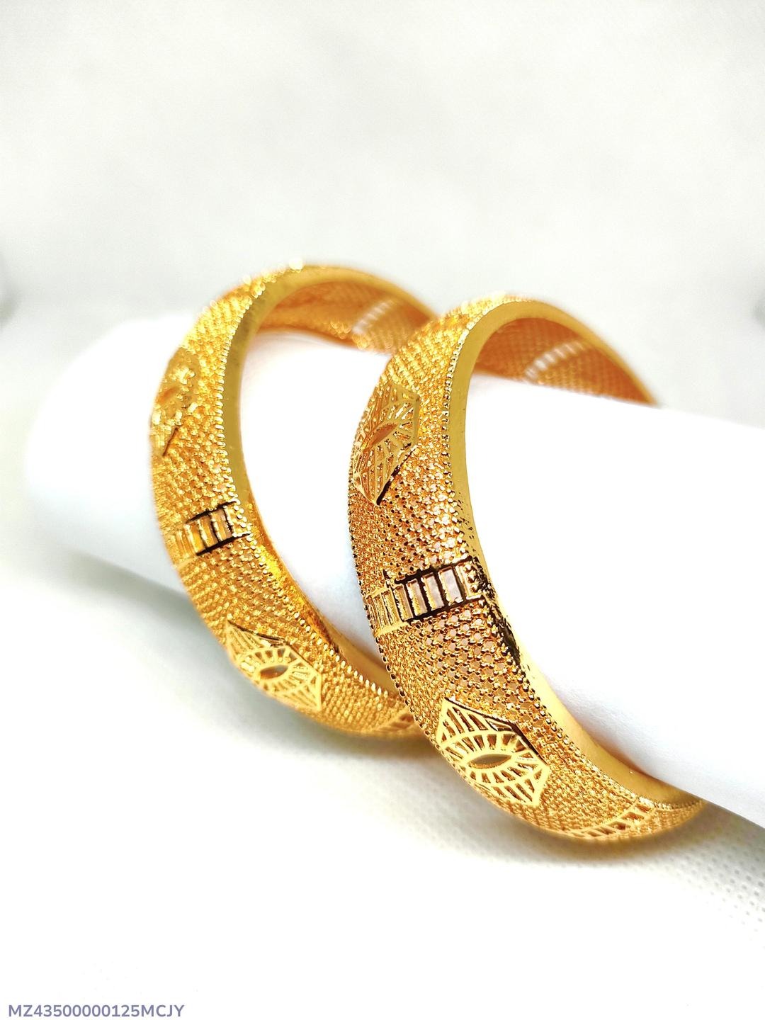 Golden Kara Bangle Set for Brides & Fashion Women