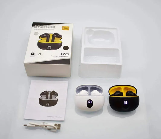 9D Hifi Wireless Earbuds with Noise Cancellation & 24Hr Case